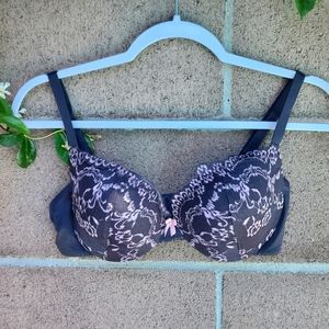 Lacey like new gray and pink push up 36C Maidenform bra